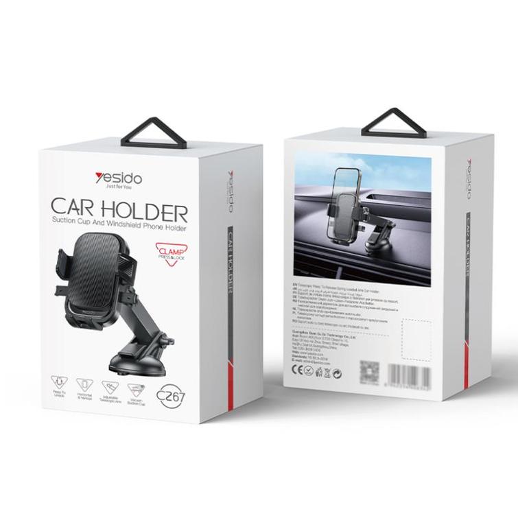 YESIDO CAR HOLDER C267 BLACK