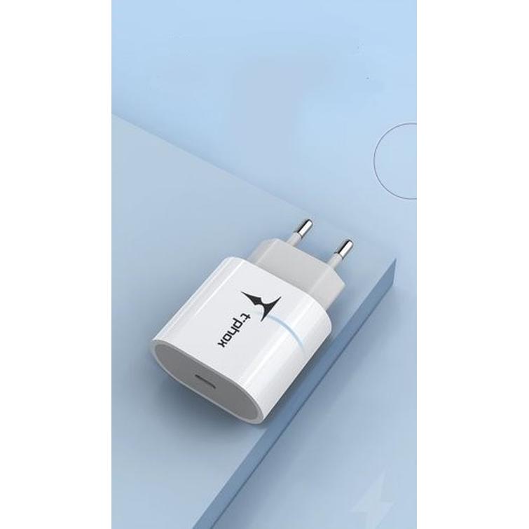 WALL CHARGER T-PHOX ISPEED 20W WHITE (EU PLUG)