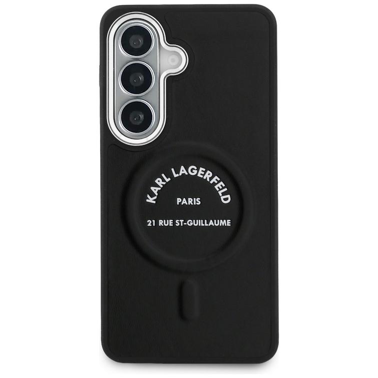 Karl Lagerfeld case Embossed Ring RSG Logo MagSafe for Samsung Galaxy S26 black