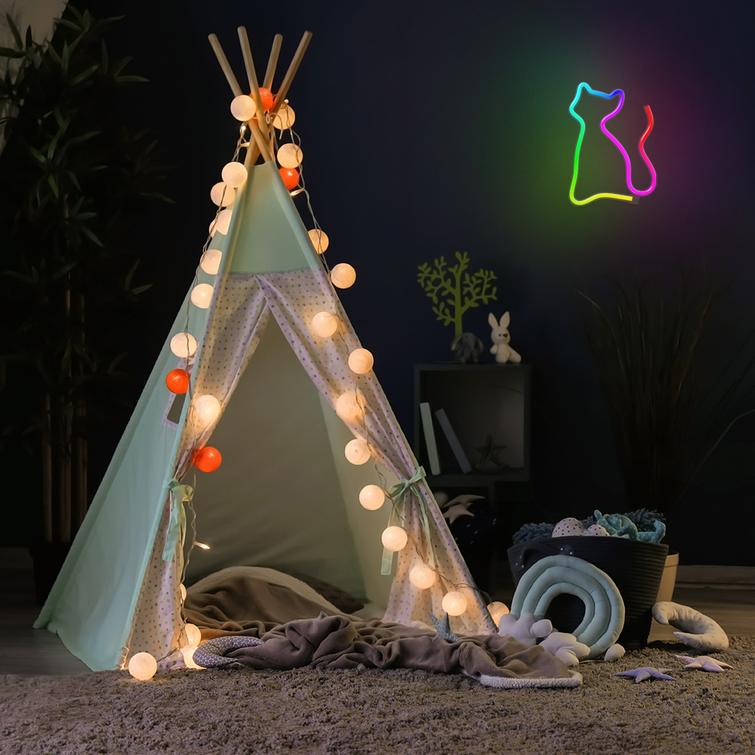 Neon LED RGB CAT FLRN03 + RC Forever Light