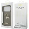 Guess Silicone Big 4G Script -suojakuori iPhone 17 Pro Maxille, ruskea