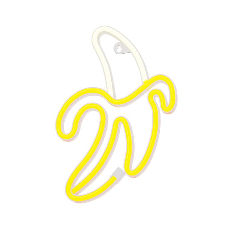 Neon LED Light BANANA white yellow Bat + USB FLNE10 Forever Light
