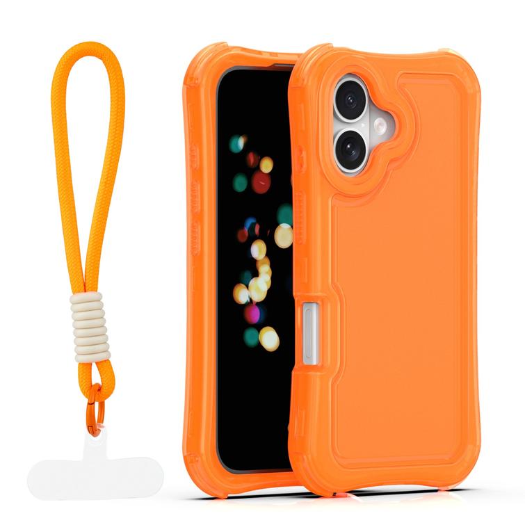 Safepop case with strap for iPhone 16 6,1" orange