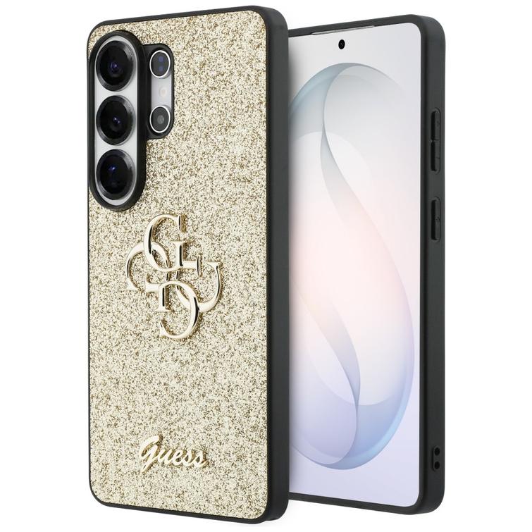 Guess case Fixed Glitter Big 4G Metal Logo for Samsung Galaxy S26 Ultra gold