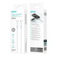 BWOO-kaapeli USB-C - USB-C 1m 60W ABS + TPE X282 C-C valkoinen