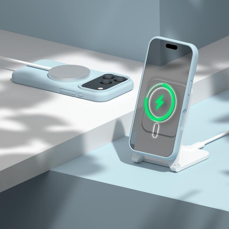 Etteri Silicone Mag -suojakuori iPhone 17 Pro Maxille, vaaleansininen