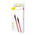 Baseus-kaapeli Cafule PD 2.0 USB-C - USB-C 2,0m 3A punainen 60W