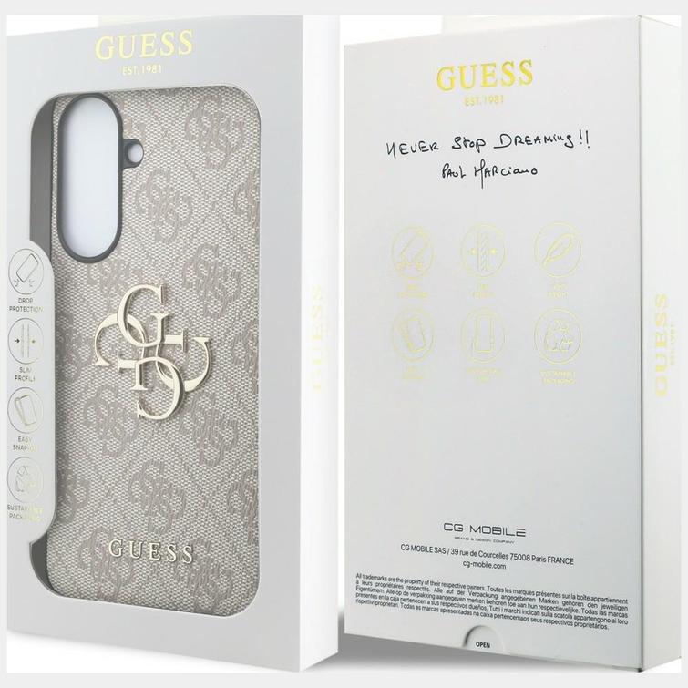 Guess HC PU 4G Big Logo case for Samsung Galaxy A57 pink