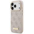 Guess 4G Logo Plate MagSafe case for iPhone 17 Pro pink