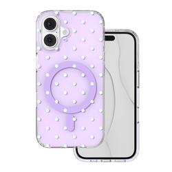 Bubble Dots Mag kuori iphone 16 6,1" violetti
