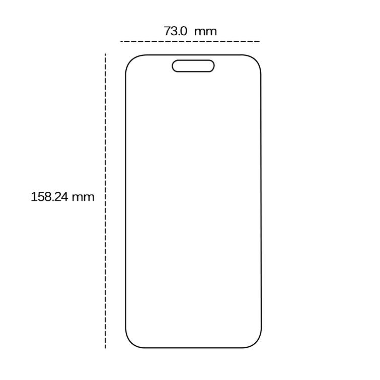 Karkaistu lasi 2,5D iPhone 16 Pro Maxille / 17 Pro Maxille