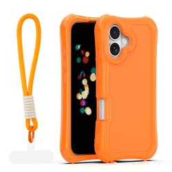 Safepop case with strap for iPhone 16 6,1" orange