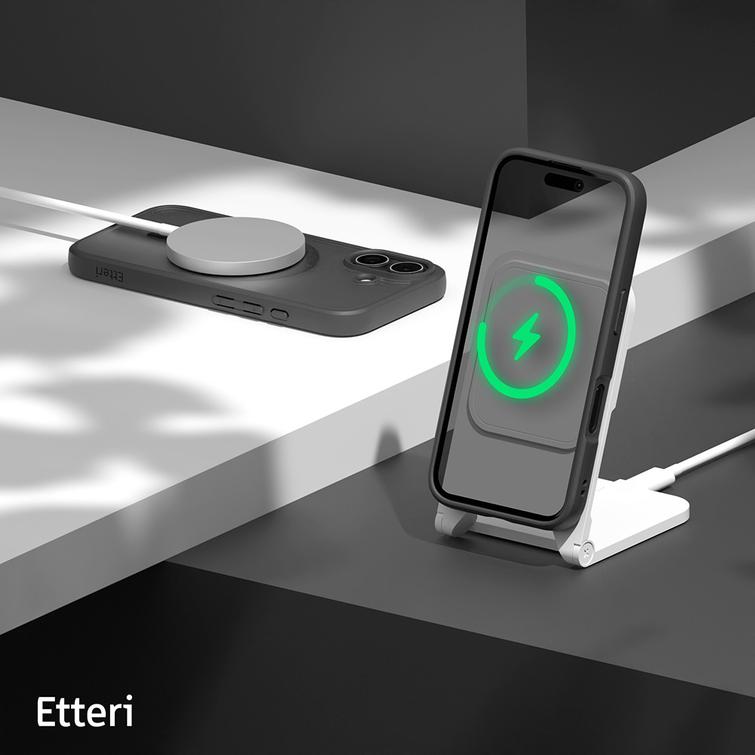 Etteri Matt Mag kotelo iPhone 16 Plus 6,7" mustalle