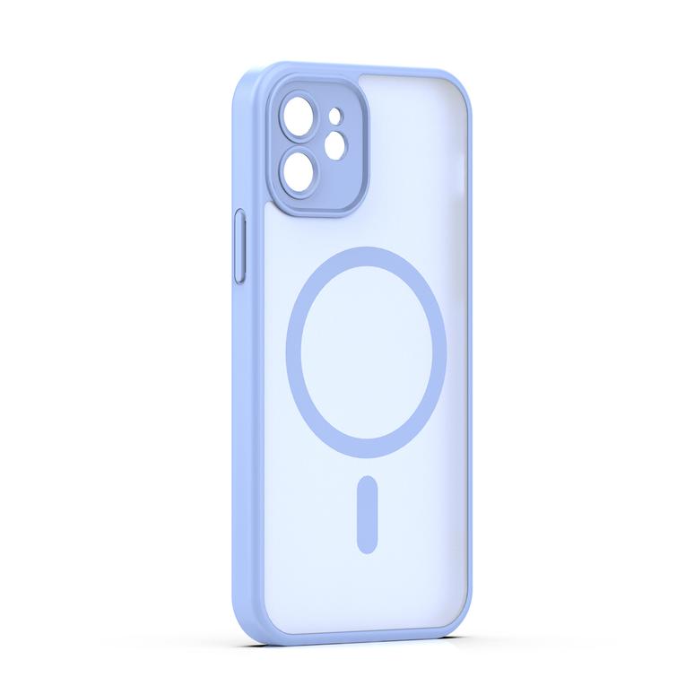 Mag Matt case for iPhone 12 6,1" light blue camera protection