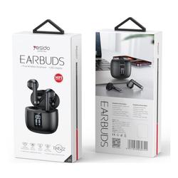 YESIDO EARPHONES TWS22 LED BT5.3 BLACK