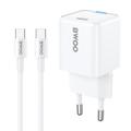 BWOO GaN PD 30W sein&auml;laturi 1x USB-C-portti 60W kaapelilla USB-C 2A valkoinen