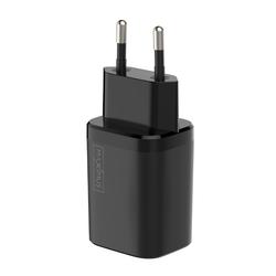 WALL CHARGER MX CARBON 30W PD+QC USB-A+C BLACK