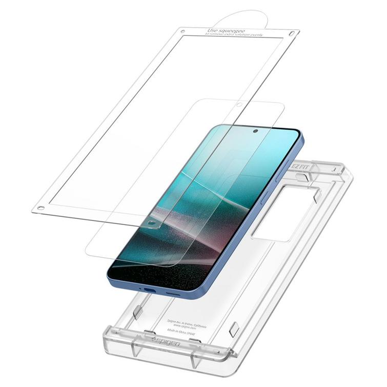 Spigen Elite Shield "Ez Fit" Samsung Galaxy S25:lle, kirkas