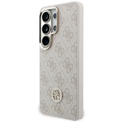 Guess case 4G Big Rhinestone Triangle Strap MagSafe for Samsung Galaxy S26 Ultra pink
