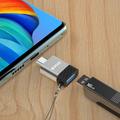 BWOO-sovitin USB - USB-C harmaa OTG BZ-35