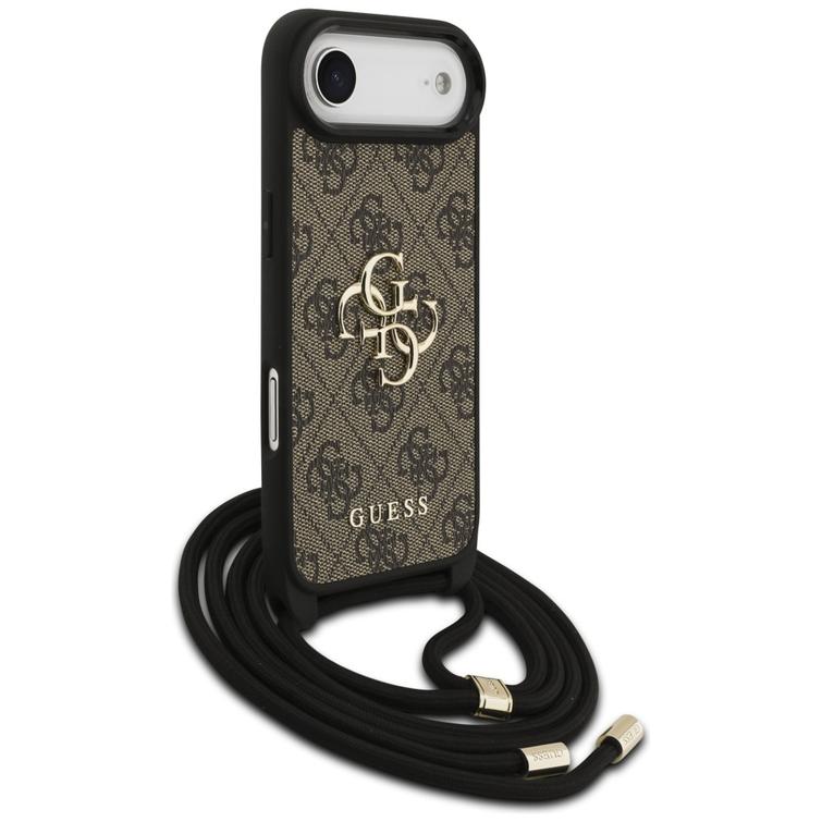 Guess 4G Big Logo Cord Stap -olkalaukku iPhone Airille, ruskea