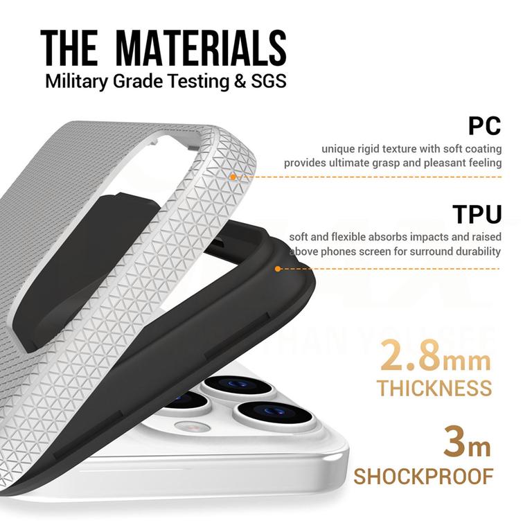 Vmax Triangle -suojakuori Samsung Galaxy A35 5G:lle, hopea