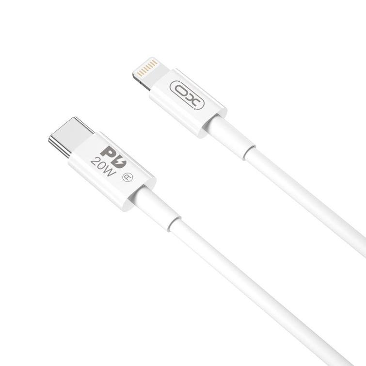 XO-kaapeli NB-Q189B PD USB-C - Lightning 2,0m 20W valkoinen