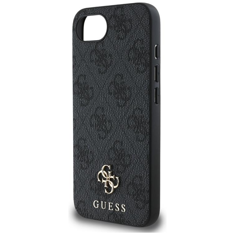 Guess HC MagSafe PU 4G Small 4G and Classic -suojakuori iPhone 16e:lle, musta