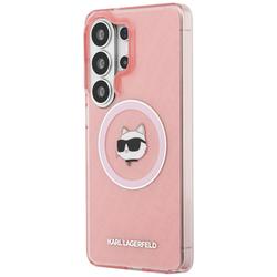 Karl Lagerfeld case IML Repeated Choupette MagSafe for Samsung Galaxy S26 Ultra pink