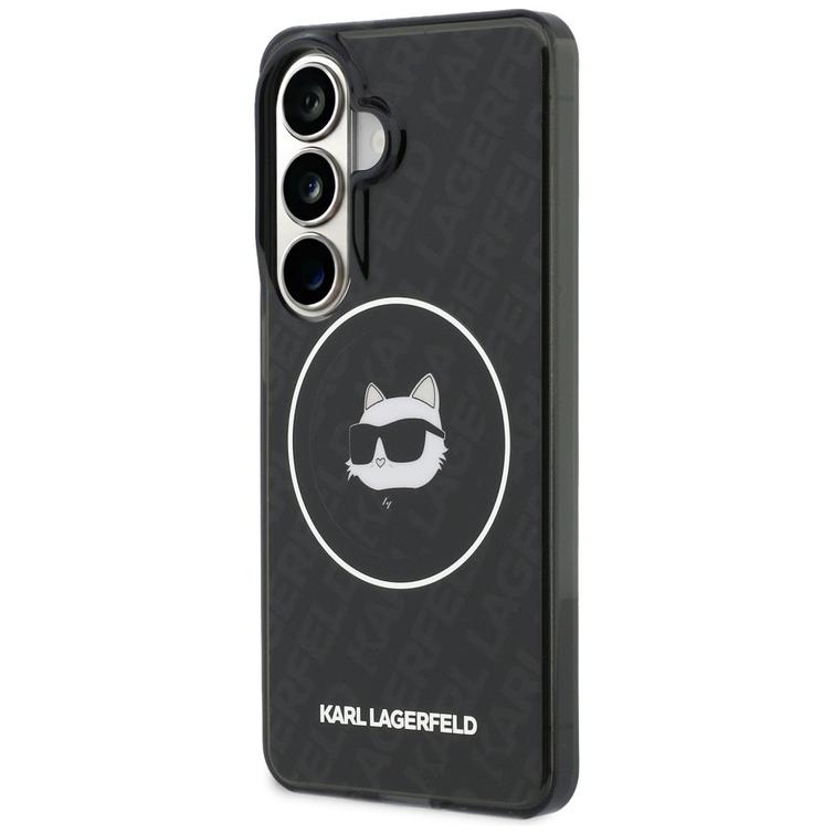 Karl Lagerfeld case IML Repeated Choupette MagSafe for Samsung Galaxy S26 black