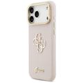 Guess Grained Big 4G & Stand -kamerakotelo iPhone 17 Pro Maxille, pinkki