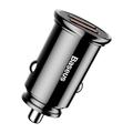 Baseus Dual QC 3.0 USB 2x 30W PD autolaturi 2x USB-porttia 4.8A 60W musta