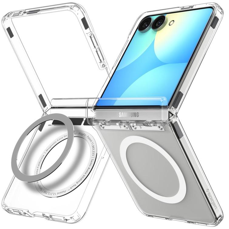 Spigen Ultra Hybrid Pro Magsafe -suojakuori Samsung Galaxy Z Flip 8:lle, läpinäkyvä
