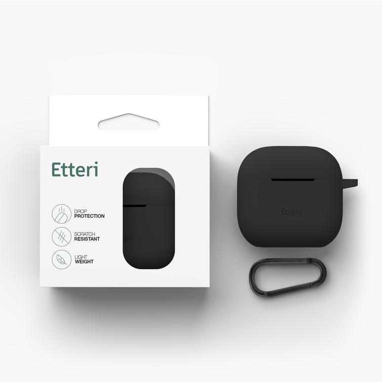 Etteri-silikonikotelo AirPods 3:lle musta