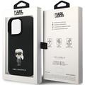Karl Lagerfeld -suojakuori iPhone 14 Pro 6,1" KLHCP14LSMHKNPK musta HC silikoni Ikonik Metal Pin