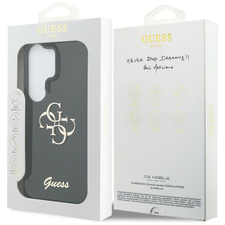 Guess case IML Big Metal 4G Script for Samsung Galaxy S26 Ultra black