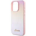 Guess iPhone 15 Pro 6,1" suojakuori GUHCP15LPSAIRSP pinkki HC PU SAFFIANO IRIDESCENT SCRIPT