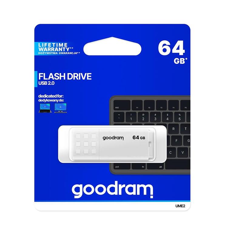 Goodram USB-muistitikku 64GB USB 2.0 UME2 valkoinen