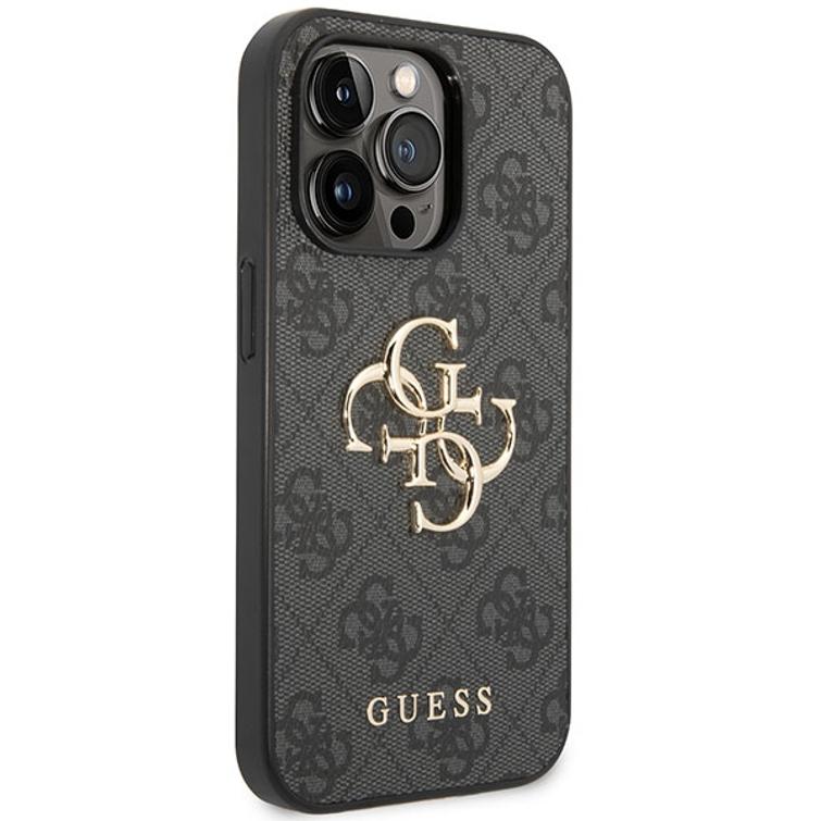 Guess iPhone 15 Pro 6,1" -puhelimen kuoret GUHCP15L4GMGGR harmaa kovakuori 4G Big Metal Logo