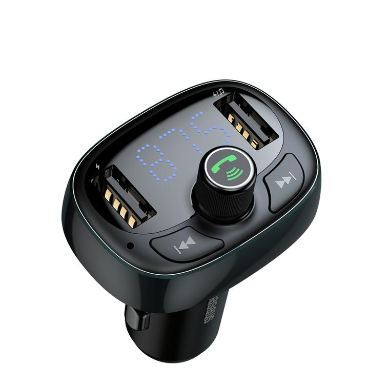 Baseus l&auml;hetin FM T-muotoinen S-09 Bluetooth MP3 autolaturi musta