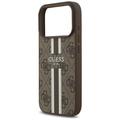 Guess 4G Printed Stripes MagSafe -kotelo iPhone 17 Prolle, ruskea