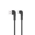 Maxlife MXUC-09 kulmakaapeli USB - USB-C 2,0 m 3A musta