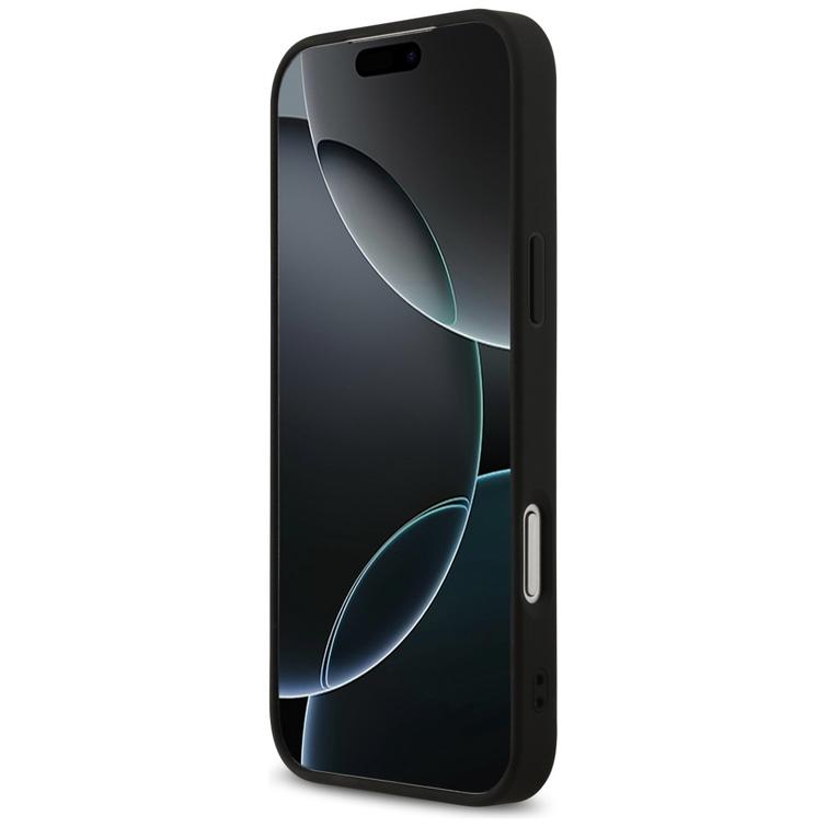 Guess 4G Printed Stripes MagSafe -suojakuori iPhone 17 Pro Maxille, musta