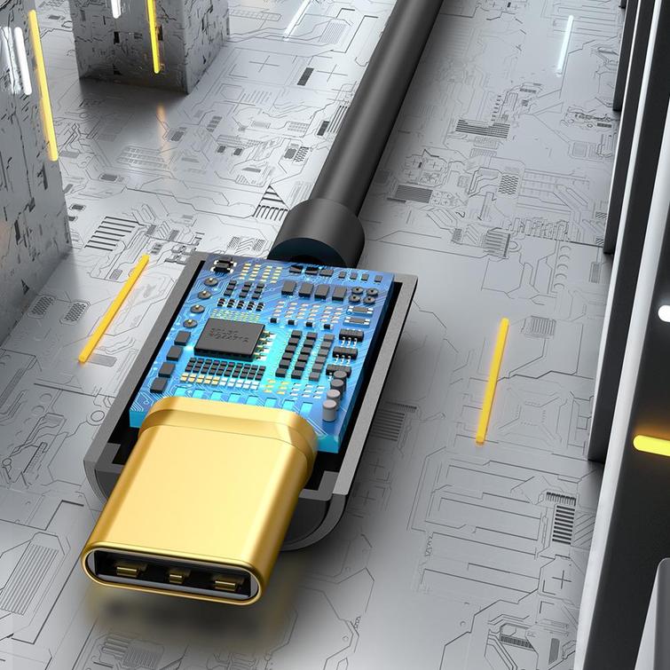 Baseus-sovitin L54 USB-C - 3,5 mm liitäntä, musta