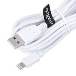 Maxlife USB-kaapeli - Lightning 3,0 m 2A valkoinen