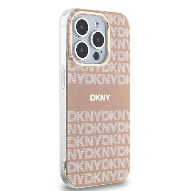 DKNY case for iPhone 15 Pro Max 6,7" DKHMP15XHRHSEP blue HC Magsafe pc tpu repeat texture pattern w stripe