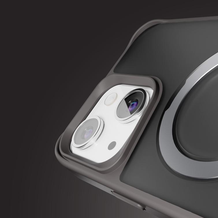 Etteri Matt Mag Ring suojakuori iPhone 12 / 12 Prolle 6,1" harmaa