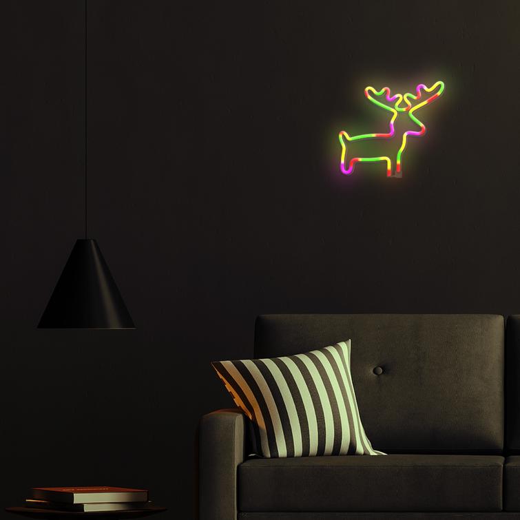 Neon LED -valo ELK moniv&auml;rinen lepakko + USB FLNE12 Forever Light