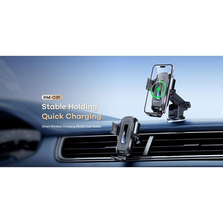 CAR HOLDER REMAX RM-C31 15W WIRELESS BLACK