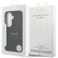 Guess case Saffiano Peony Embossed Ring MagSafe for Samsung Galaxy S26 Plus black